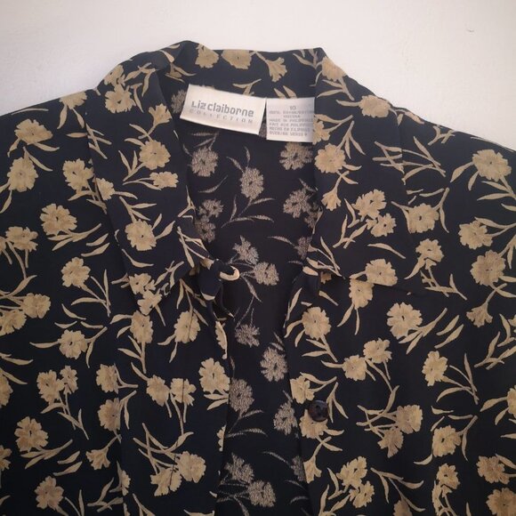 Liz Claiborne Collection Ladies Size 10 Button Closure Tunic Length Blouse - Picture 4 of 10